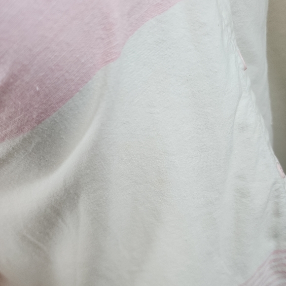Vintage Angelique Imports Striped Cotton Button Down Shirt Pink White Size Small - Picture 11 of 14